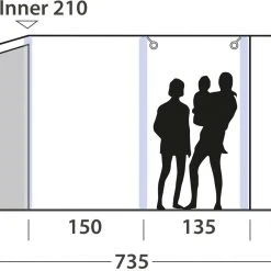 Outwell Wood Lake 6ATC Tent, Blauw/wit -Campz-winkel outwell wood lake 6atc tent navy night 10