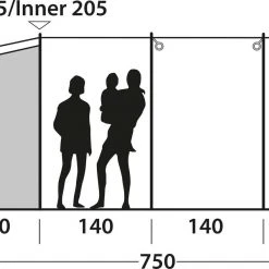 Outwell Yosemite Lake 6TC Tent, Olijf/wit 49 Outwell Yosemite Lake 6TC Tent, Olijf/wit -Campz-winkel outwell yosemite lake 6tc tent dark leaf 24