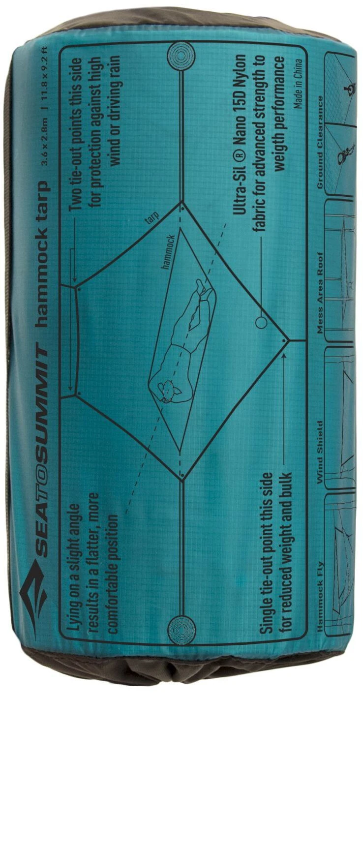 Sea To Summit Hammock Ultralight Tarp 15D, Blauw 6 Sea To Summit Hammock Ultralight Tarp 15D, Blauw - Afbeelding 4