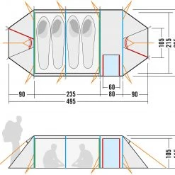 Tatonka Alaska 4 PU Tent, Olijf -Campz-winkel tatonka alaska 4 pu zelt cocoon 10