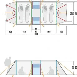 Tatonka Alaska Family DLX Tent, Olijf -Campz-winkel tatonka alaska family dlx tent cocoon 10