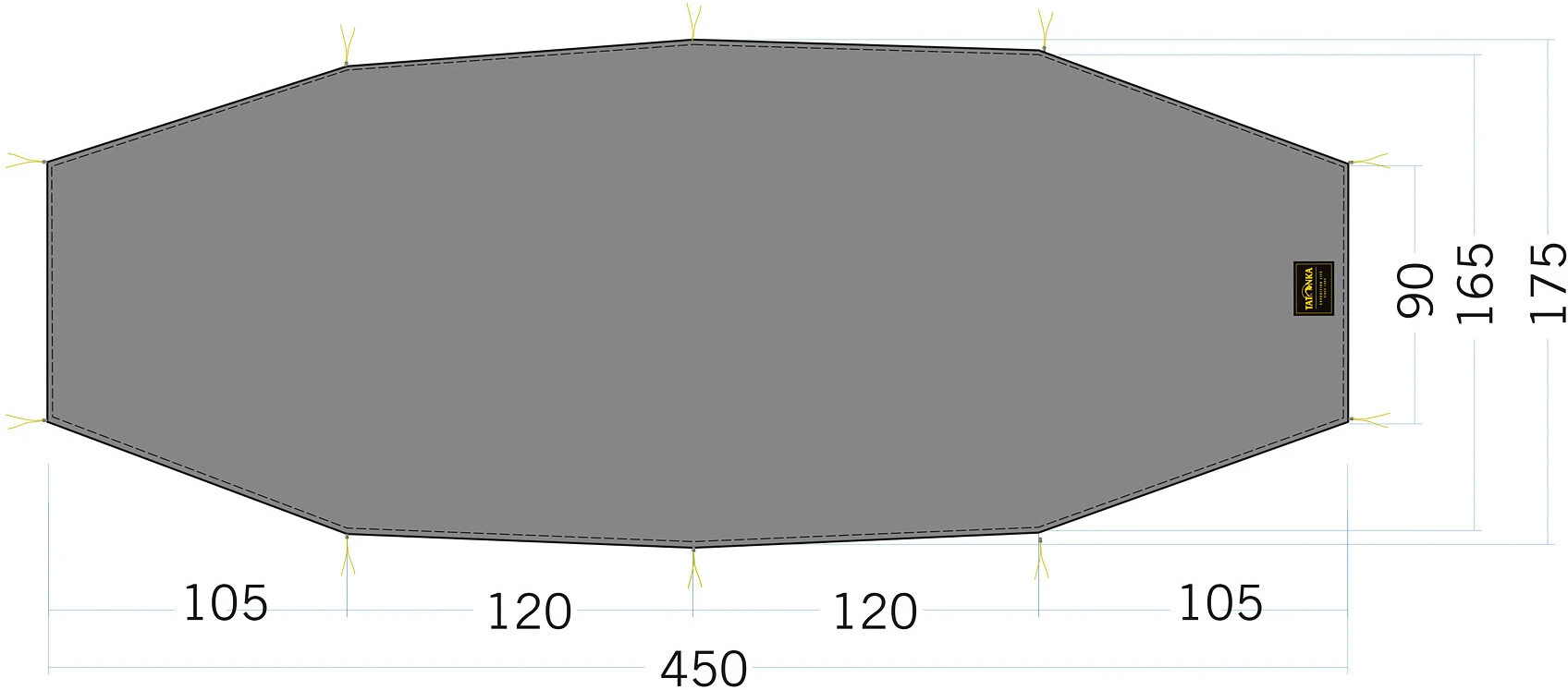 Tatonka LT Rokua 3 Floor Sheet 450x90/175cm, Olijf 3 Tatonka LT Rokua 3 Floor Sheet 450x90/175cm, Olijf