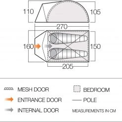 Vango Alpha 250 Tent, Blauw -Campz-winkel vango alpha 250 tent moroccan blue 7
