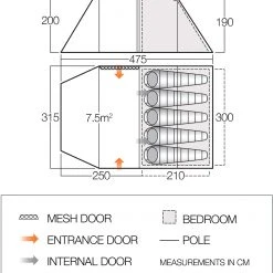 Vango Beta 550XL Tent, Blauw -Campz-winkel vango beta 550xl tent moroccan blue 4