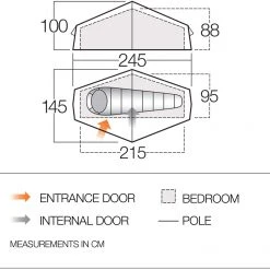 Vango Nevis 100 Tent, Groen -Campz-winkel vango nevis 100 tent pamir green 2