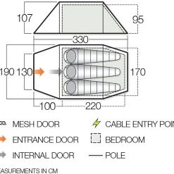 Vango Scafell 300 Tent, Groen 5 Vango Scafell 300 Tent, Groen -Campz-winkel vango scafell 300 tent pamir green 2