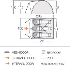 Vango Tay 300 CLR Tent, Petrol -Campz-winkel vango tay 300 clr tent blue clr 9