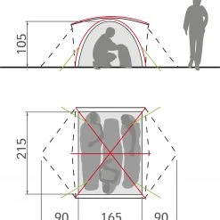 VAUDE Campo 3P Tent, Oranje -Campz-winkel vaude campo 3p tent chute green 4