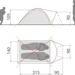 VAUDE Campo Compact XT 2P Tent, Groen -Campz-winkel vaude campo compact xt 2p tent chute green 4
