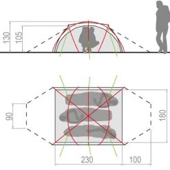 VAUDE Power Sphaerio Tent 3P, Oranje -Campz-winkel vaude power sphaerio tent 3p orange 2
