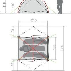 VAUDE Space Seamless 2-3P Tent, Groen -Campz-winkel vaude space seamless 2 3p tent cress green 3