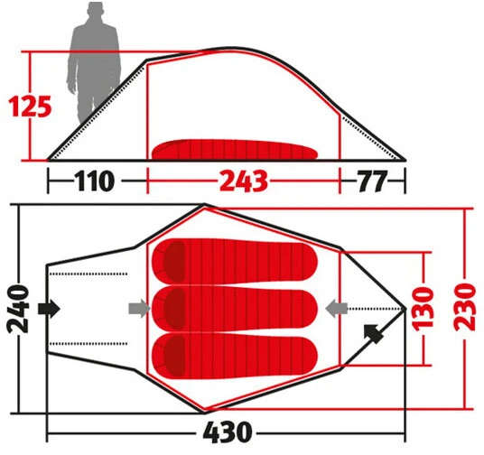 Wechsel Halos 3 Zero-G Line Tent, Olijf 18 Wechsel Halos 3 Zero-G Line Tent, Olijf - Afbeelding 16